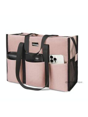 Water Resistant Tote Bag 13 Pockets Zipper Travel Work Bag